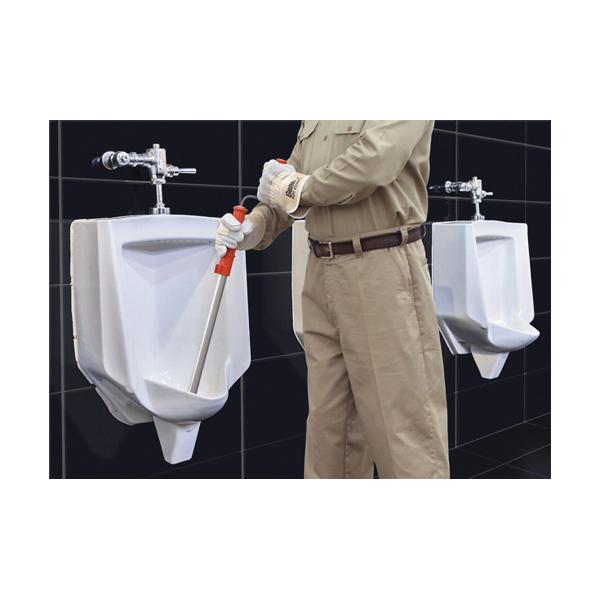 General Wire Spring 262020 TU4 Urinal Auger – Chrome Cable With Red Handle (Corkscrew Head)