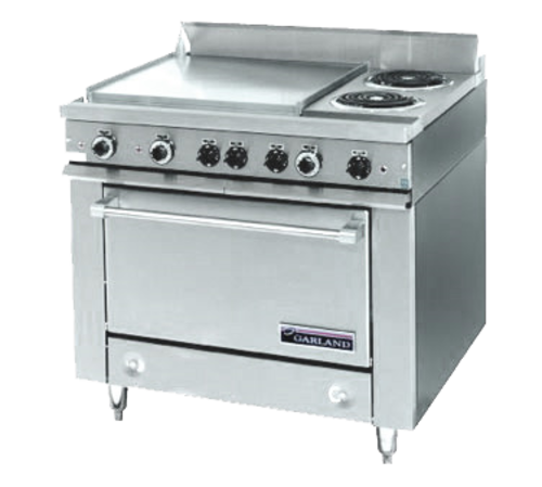 Garland SS684 Sentry Series 10 Sealed Burner Electric Restaurant Range with  2 Standard Ovens - 240V, 3 Phase, 33 kW