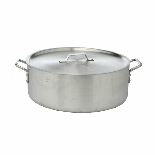 G.E.T. Heiss Induction Dutch Oven 3/4 qt. (15/16 qt. rim full) 6 dia. x  2-7/8H round with lid - gray with black interior- 16 per case