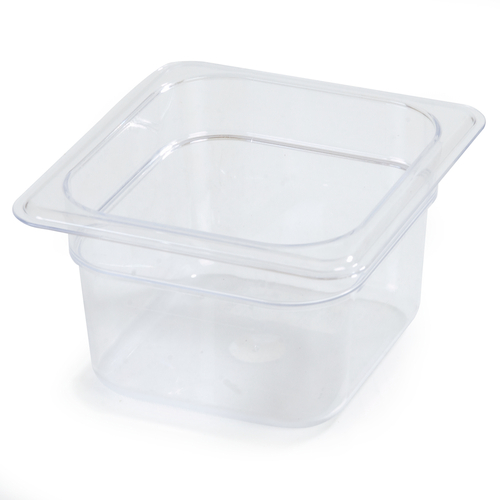 Small Clear Plastic Scalloped Container 3in x 6in