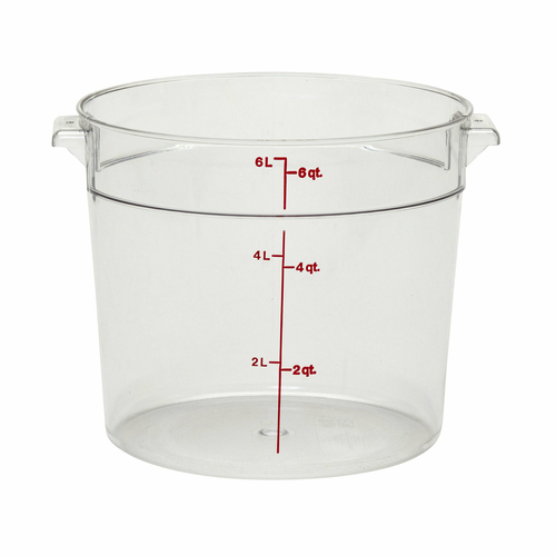 Cambro RFS6PP190 Camwear 6-Quart Round Food Storage Container with Lid