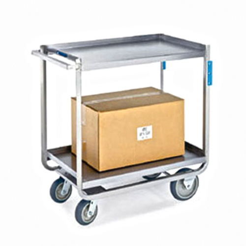 Metro MW208 MW Series Utility Cart with 3 Stainless Steel Solid Shelves, 24 x 36 x 39