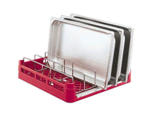 Vollrath TR23 Full-Size Dishwasher Sheet Pan Rack - Holds 3 Pans, Open End, Beige Peg Dish Rack