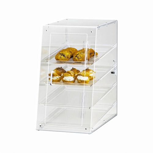 3-Tier Acrylic Bakery Pastry Clear Display Case Dessert Display Shelf with  Door