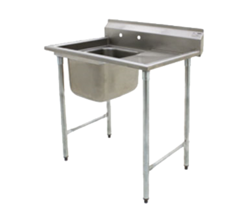 24x24 Single Compartment Stainless Steel Sink with Drainboard