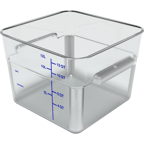 Cambro CamSquare® 18 qt Translucent Plastic Food Box - 11 1/4L