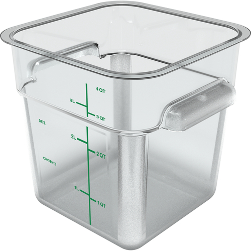 Stackable Plastic Bins, Clear, 10 3/4 x 8 1/4 x 7