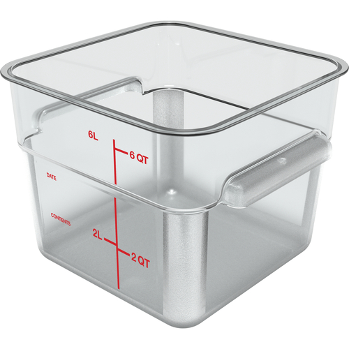 Food Storage Container 8 Qt, with Lid, Polycarbonate, Red