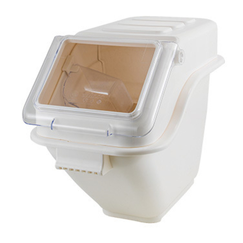 Sliding Cover Scoop Bin With Rack - 3 Gal