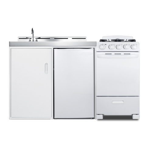 ACK60GASW Summit All-in-One Combo Kitchen, 58.63in.W x 23 | Bresco