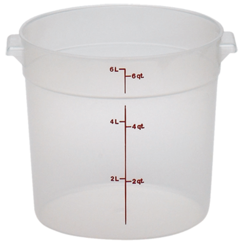 Cambro CamSquares® 6 Qt. Translucent Square Polypropylene Food Storage  Container and Red Lid - 2/Pack