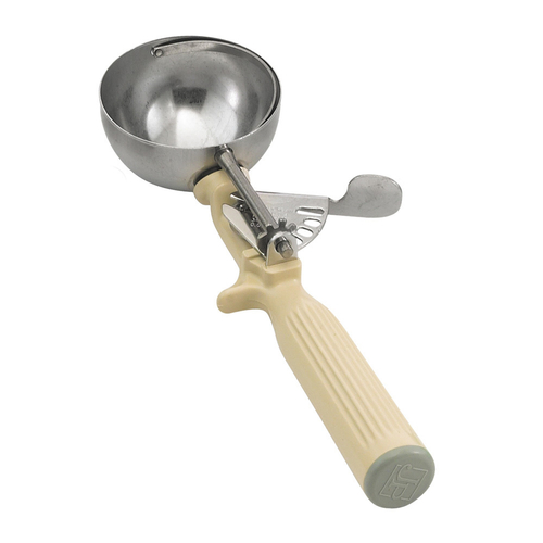 Comfy Grip 3.75 oz Stainless Steel #10 Portion Scoop - with Ivory