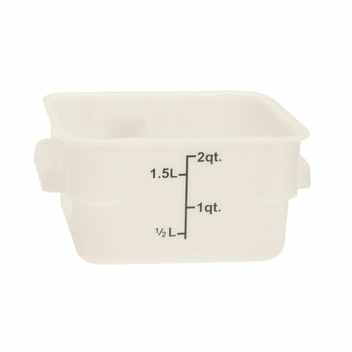 Winco Storage Container, White Polypropylene, Square, 18 Quart