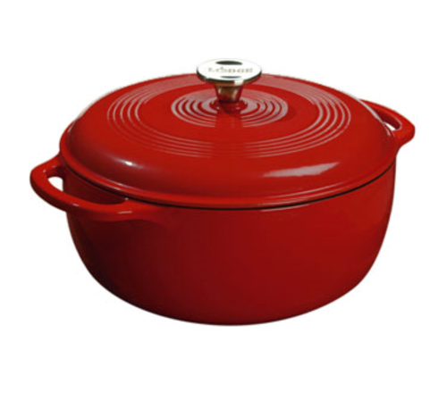 Lodge Enameled Cast Iron Dutch Oven - 6 qt - Red