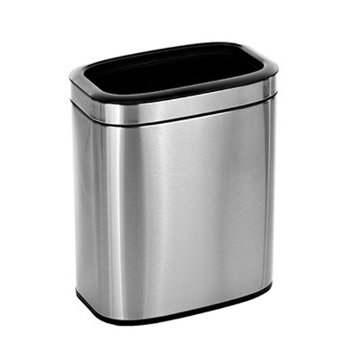 Alpine Industries ALP470-20L Stainless Steel Slim Trash Can 5.3 Gallon (20  Liter) 14 X 8.-9/10 X 17H