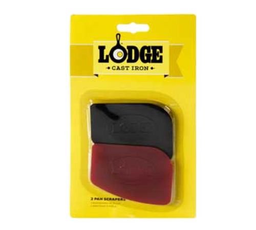 Lodge SCRAPERPK Durable Pan Scrapers, Red and Black, 2-Pack