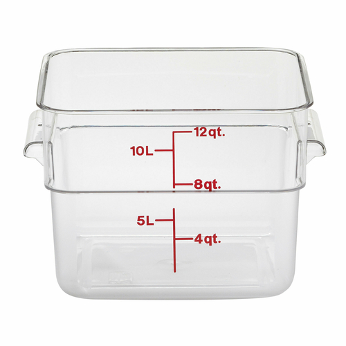 Food Storage Container 8 Qt, with Lid, Polycarbonate, Red