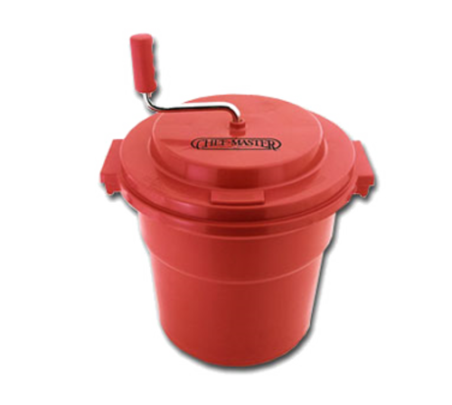 5 GALLON RED PLASTIC SALAD SPINNER/DRYER WITH BRAKE (EACH)