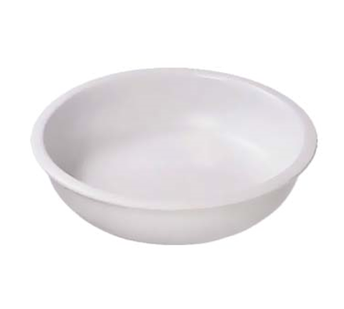 CookTek CT-103096 Round Split Pan Insert for 6.9 qt Chafer - Porcelain,  White