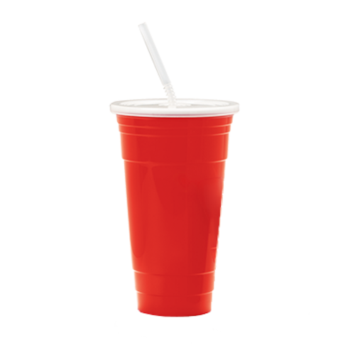 32Oz Reusable Red Plastic Cups