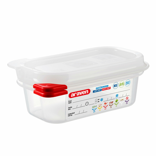 Araven 6.3 Qt. Translucent Square Polypropylene Food Storage Container with Airtight  Lid