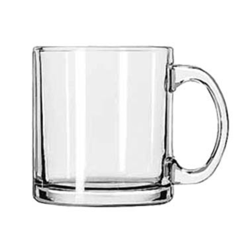 Libbey Robusta Glass Mugs, Set of 4,13 ounce: Glass