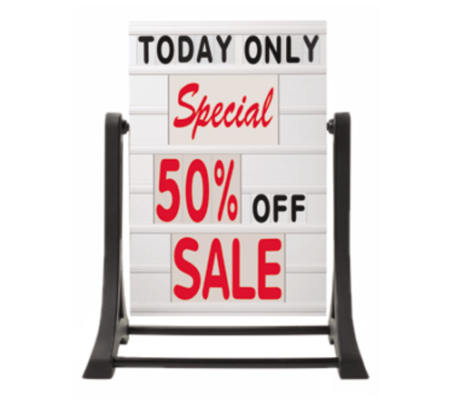 Aarco Products ROC-4 The Rocker Deluxe Double Sided Sidewalk Sign with Changeable Letterboard