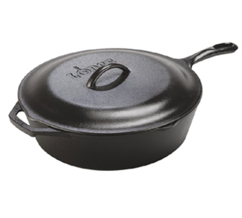 Lodge 3.2 Quart Cast Iron Covered Deep Skillet