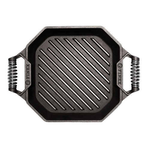 Lodge L10GPL 12 Pre-Seasoned Cast Iron Grill Pan with Dual Handles