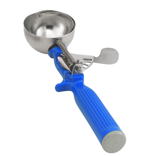 Choice #16 Round Stainless Steel Squeeze Handle Disher - 2.75 oz.