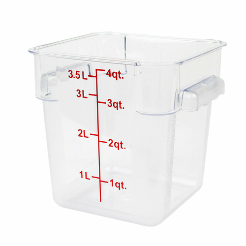 Araven 2.1 Qt. Clear Square Polycarbonate Food Storage Container