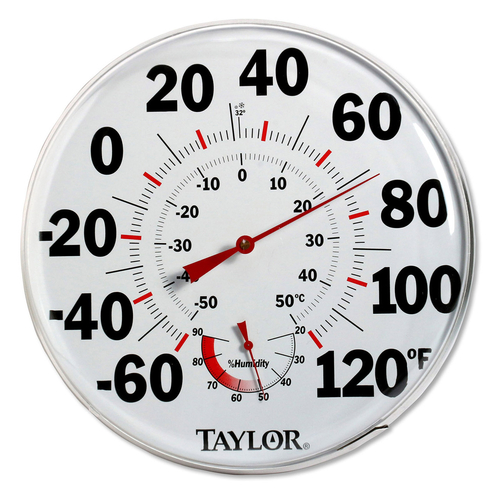 Taylor 3507 Refrigerator/Freezer Dial Thermometer, 2-1/2 in