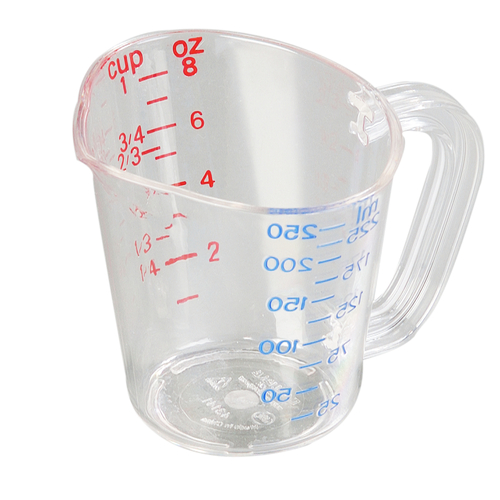 Measuring Cup, 1 cup (0.25 liter) capacity, printed with US/metric  measurements, dishwasher safe