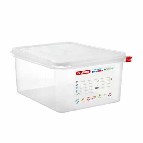 Araven 6.3 Qt. Translucent Square Polypropylene Food Storage Container with  Airtight Lid