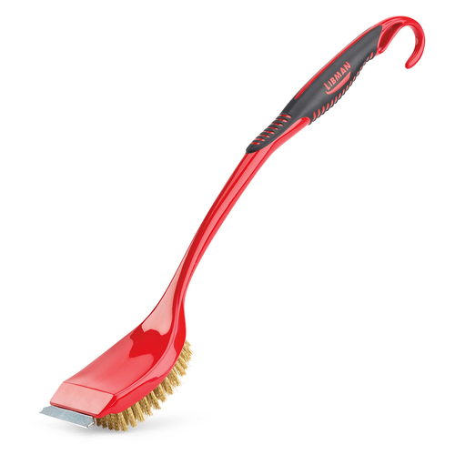 Carlisle 36372500 Oven & Grill Brush with Scraper, Stainless Steel Bristles and 30 Long