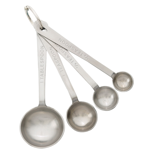 Measuring Spoons Stainless Steel Set of 4 1tbsp, 1tsp, 1/2tsp, 1