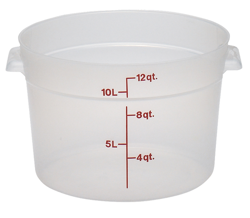 Cambro CamSquares® 6 Qt. Translucent Square Polypropylene Food Storage  Container and Red Lid - 2/Pack