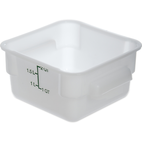 11960PE02 - Squares Polyethylene Food Storage Container 2 qt