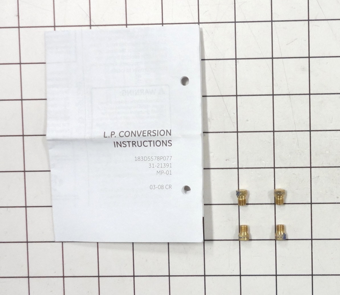 WB49X10133 Lp/Nat Conversion Kit (Orifice Set) | Genuine Ge OEM In Stock - Foto 7