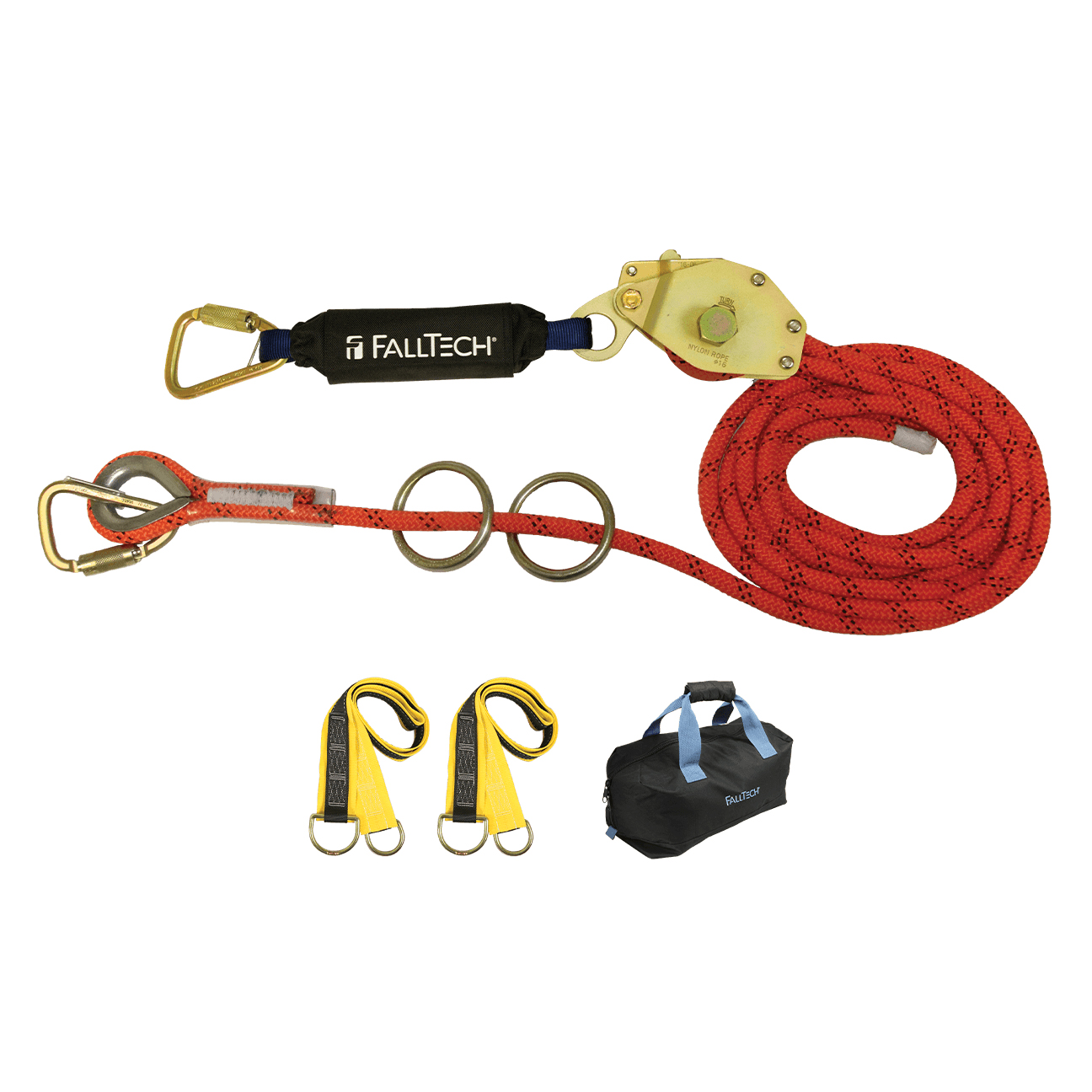 fal 771002K FALLTECH MIDLAND 100' TEMP HLL KIT 2-PERSON KERNMANTLE W/ENERGY ABSORBER