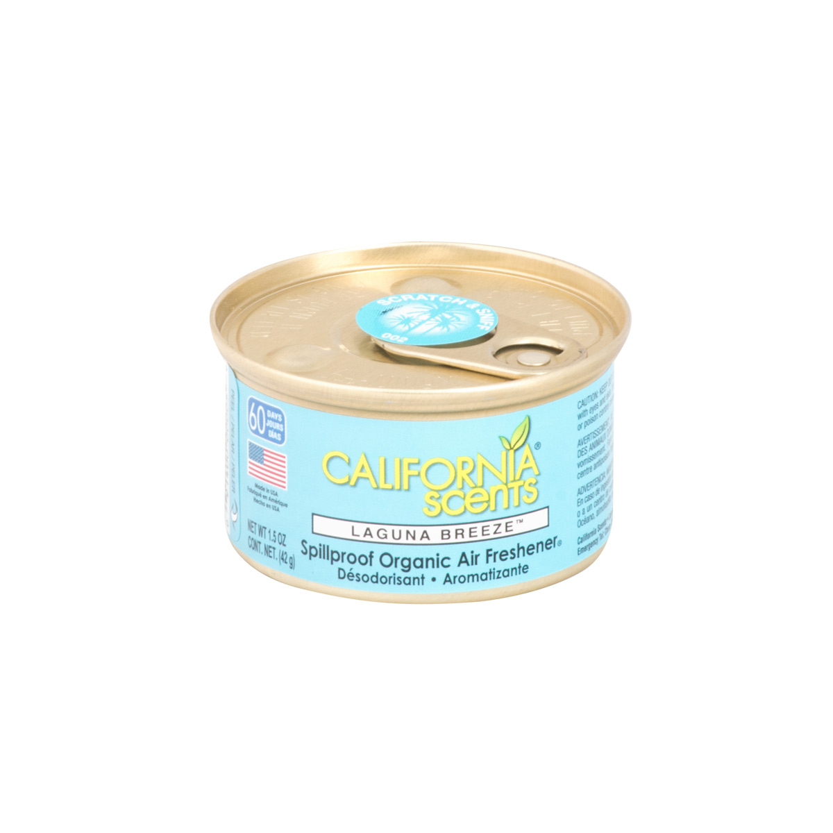 DE400LB California Scents Laguna Breeze Organic Spillproof Air Freshener 1.5 OZ