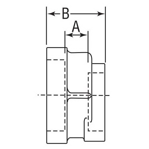 (D) 3/4X1/2 CI ECC RED COUPLING