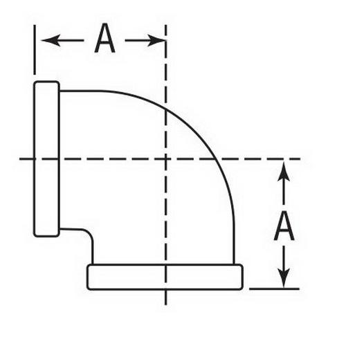 (D) 2 GALV MALL 90 ELBOW