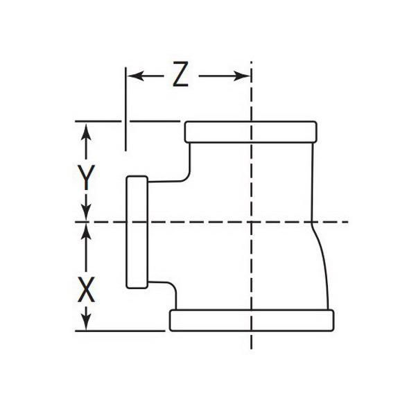 (D) 4X4X2-1/2 GALV MALL TEE