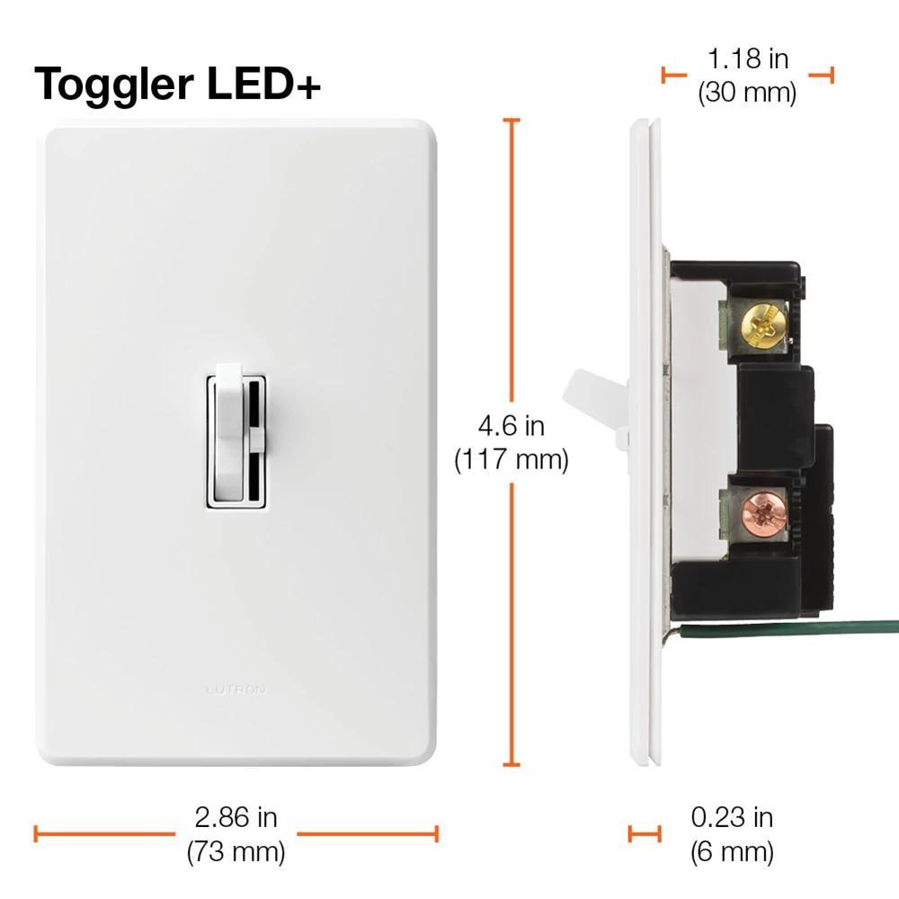 AYCL-253P-WH LUTRON ARIADNI 3WAY/SINGLE POLE 600W (INC/HAL) 250W (CFL/LED) WHITE
