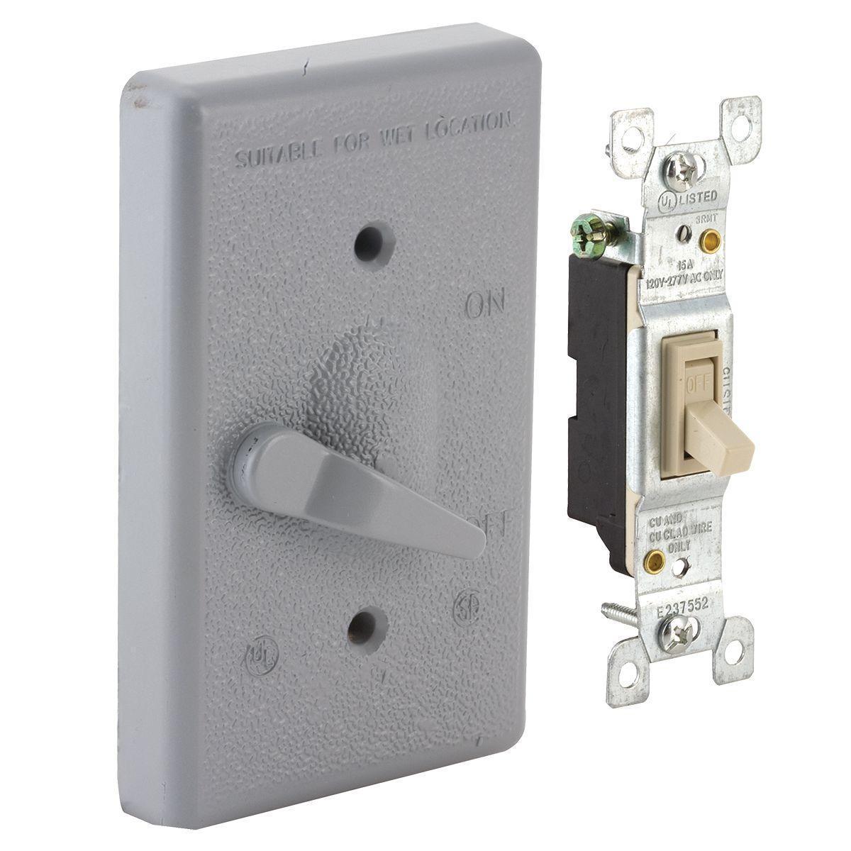 5121-0 RACO 1G VERTICAL WP COVER TOGGLE SP 15A -GRAY