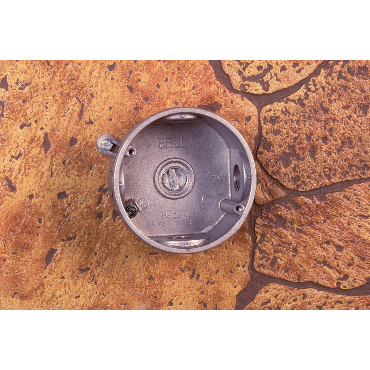 PRB57550GY TAYMAC FS BOX; ROUND; NON-METALLIC; 5-HOLE; 3/4 NPT