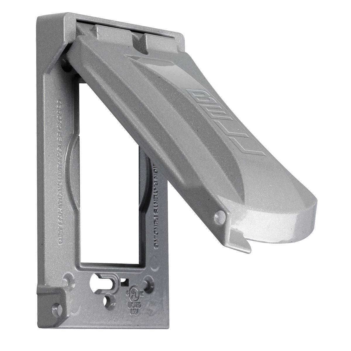 MX1050S RACO 1G WP 6 IN 1 GRAY METAL VERTICAL COVER