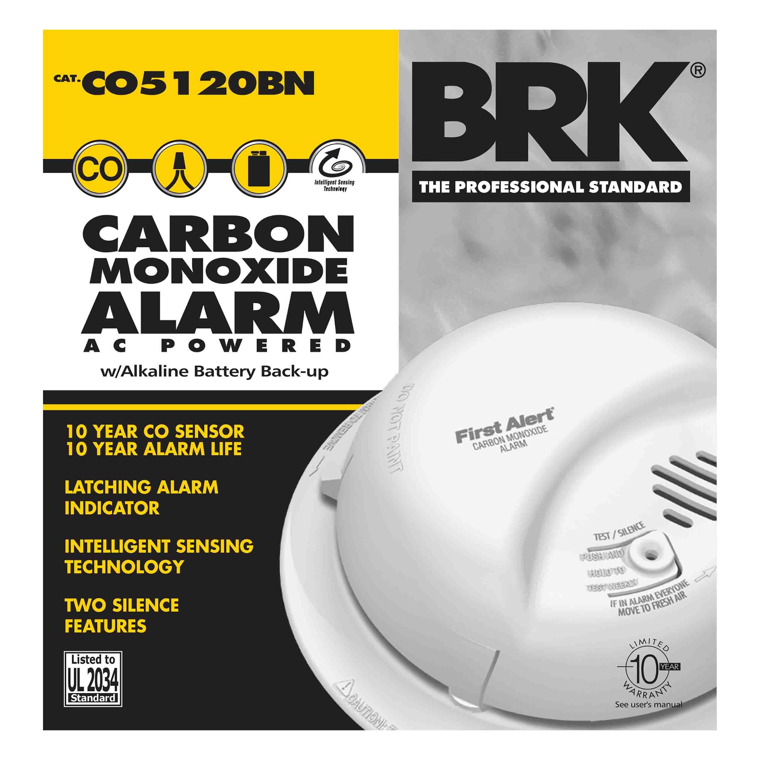 CO5120BN BRK MONOXIDE DETECTOR 120VAC 9V BATTERY BACKUP