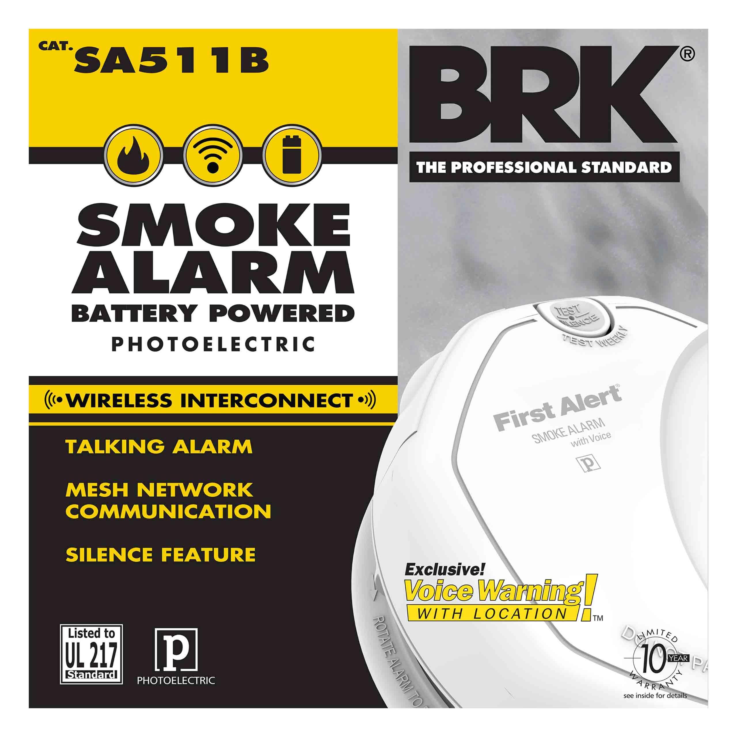 SA511B BRK ONELINK WIRELESS BATTERY SMOKE ALARM W/VOICE ZZZZ